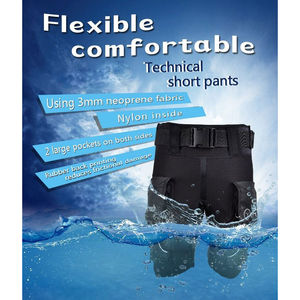 กางเกงขาสั้นผ้าใบนีโอพรีนเอวกลางสำหรับผู้ชายรุ่นใหม่ ระบายอากาศได้ดี แห้งเร็ว เหมาะสำหรับดำน้ำ เล่นเซิร์ฟ ใส่ไปชายหาด สไตล์ไฮสตรีท - Product Image 5