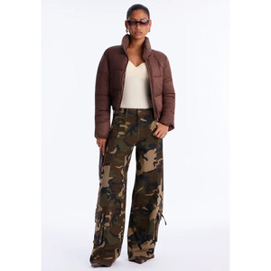 Wholesale <b>Women</b> Cropped Knitted <b>Breathable</b> Puffer <b>Jacket</b> Winter Outdoor <b>Waterproof</b> Quilted Puffer <b>Jacket</b> - Product Image 2