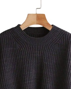 Suéter de punto acanalado de manga larga con cuello redondo, suave y elástico, de moda, informal, para invierno, en oferta, con garantía de calidad. - Product Image 4
