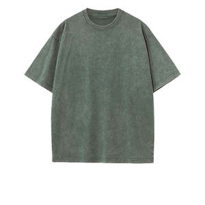 Heavyweight <b>Box</b> Fit t Shirt Blank Oversized Acid Washed Boxy Fit Oversize <b>Drop</b> Shoulder Vintage Heavy Breathable Tees Shirt - Product Image 4