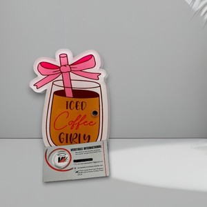 Palette magnétique pour extensions de cils, motif café glacé mignon, pour l'été, pour artistes en cils, support acrylique personnalisé pour cils, forme papillon ovale - Product Image 5