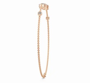 Pulsera de Cadena con Diamantes Triad of Glance Halo, Oro Amarillo, Rosa y Blanco de 9kt, 14kt, 18kt, 0.508 Quilates, 61 Diamantes Naturales, Joyería Fina - Product Image 4