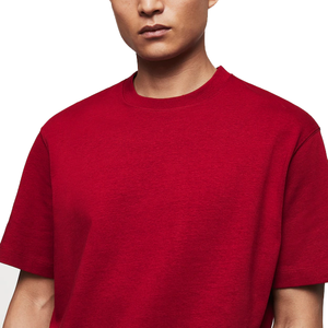High Quality Customized Short Sleeves Cotton <b>Tshirt</b> Print on Demand Graphic T-shirts Red <b>Plain</b> Personalized Men's T Shirt - Product Image 5