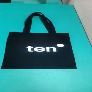 Sac fourre-tout en toile de coton noir durable, nouvelle arrivée, sac de courses réutilisable pour le marketing, les magasins de détail et la vente en gros - Product Image 1