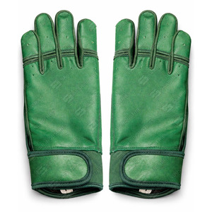 Green Leather Batting Gloves Pull On Closure Unisex Adult Training Durable Custom Baseball Batting Gloves with Soft Leather Palm - Product Image 2