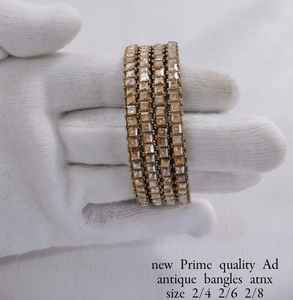 Juego de Brazaletes de Lujo Chapados en Oro, Regalo de Boda o Aniversario para Mujer, Estilo Indio - Product Image 1