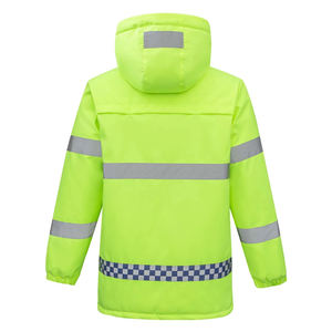 Veste de sécurité pour homme en polyester 100% respirant, réfléchissant, écologique, haute visibilité, pour le travail en hiver, avec poche et logo sur le devant - Product Image 2
