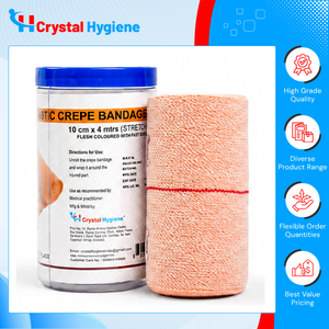 Bandage de compression élastique en coton pur Crysto Crepe, doux pour la peau, de qualité supérieure, disponible en gros, origine Inde - Product Image 6