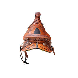 Silla de montar a caballo occidental portátil de color personalizado para carreras de barril de doma y cuerdas hechas de cuero de alta calidad - Product Image 1