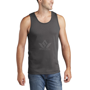 Débardeur de volley-ball personnalisé pour homme, bleu marine, sans manches, col rond, évacuation de l'humidité, séchage rapide, couleur unie, gilet de sport pour adulte - Product Image 4