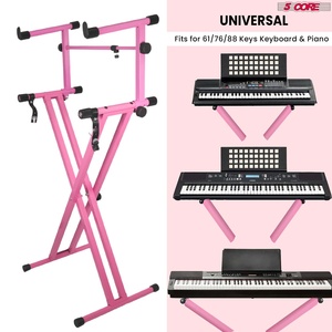Soporte de Teclado de 2 Niveles y 5 Secciones, Resistente y Ajustable, con Brazo Extensible - Product Image 2