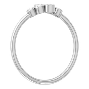 Bague ouverte sur mesure en or avec diamant cultivé en laboratoire pour femmes, bague de mariage à la mode, réglage de lunette à coupe brillante - Product Image 4