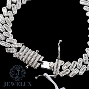 Luxury Moissanite Tennis <b>Bracelet</b> Real Diamond Look 18K Gold Plated <b>Adjustable</b> Chain <b>Bracelet</b> for Daily Wear at Best Price - Product Image 4