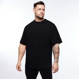 Camisetas de Hombre Extra Grandes Personalizadas al por Mayor, 100% Algodón, Cuello Redondo, Tejido de Punto, Transpirable, de Secado Rápido, Ecológicas, Casuales, Cortas - Product Image 6