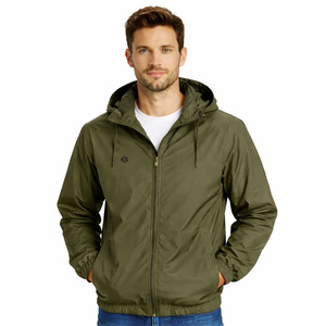 Custom Hooded Windbreaker <b>jacket</b> for <b>men</b> Lightweight Waterproof Nylon Outdoor <b>Jacket</b> Streetwear Custom Logo Wholesale Low MOQ - Product Image 1