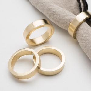 Solid Design Brass Napkin Rings <b>Set</b> of 4pcs Reusable Food Grade high Quality Serviette Napkin Ring For Restaurant Event Supplies - Product Image 2