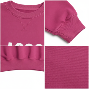 Sweat-shirt à col rond pour femme de qualité supérieure, en coton doux, pull-over, vêtements décontractés tendance - Product Image 5