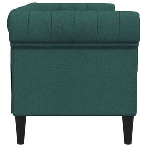 Canapé Chesterfield en bois massif et contreplaqué 100% polyester vert foncé pour salon - Product Image 5