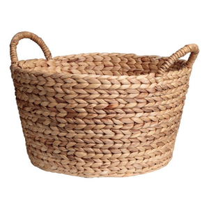 Sustainable Handmade Water Hyacinth Basket Cheap Wholesale Natural Wicker Customizable Durable Made In Vietnam - Product Image 3