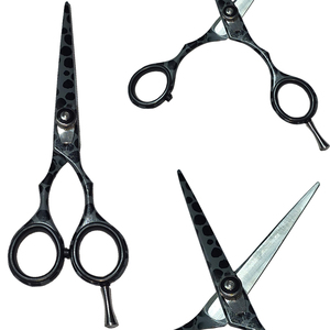 Ciseaux de coiffure professionnels à marque privée, 6 pouces, en acier inoxydable, lame tranchante, manche moyen, durables, pour droitiers - Product Image 6