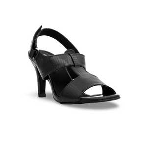 Black Formal <b>Heeled</b> <b>Sandal</b> FR5321 - Product Image 2
