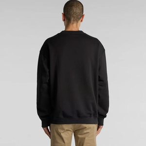 Men Heavy French Terry Thick Heavyweight Cotton Pullover <b>Top</b> for Boxy <b>Aesthetic</b> Streetwear Sweatshirt - Product Image 2