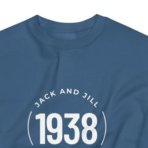 Sweat-shirt graphique personnalisé Jack and Jill pour homme, confortable, en molleton doux, col rond, manches longues, streetwear décontracté, pull-over, vente en gros - Product Image 3