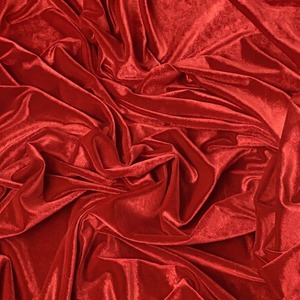 Top Quality <b>Red</b> Velvet Polyester Fabric Soft Durable Textile <b>Material</b> for Men Women Clothing and Designer Dress Making for Sale - Product Image 1