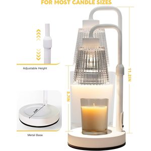 Lampada Scaldacandele Dimmerabile con Timer, Regalo di Compleanno o di Inaugurazione Casa per Donne e Mamme, Elegante Decorazione per la Casa con Scaldacera J - Product Image 2