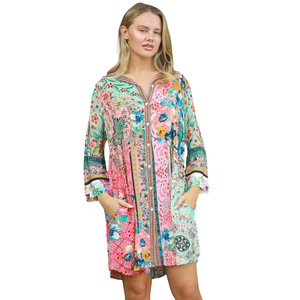 Vestido Mini Estampado para Mujer, Vestido Casual de Verano de Manga Corta - Product Image 5