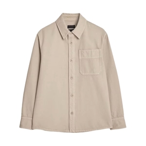เสื้อเชิ้ตผู้ชายผ้าป๊อปลินคอตตอน 100% แขนยาว ปกคอพับ สีพื้น ระบายอากาศดี เสื้อผ้าผู้ชายสำหรับฤดูใบไม้ร่วง สั่งตัดได้ - Product Image 1