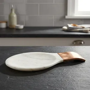 ช้อนเสิร์ฟหินอ่อนพร้อมด้ามไม้สำหรับใช้ในครัว - Product Image 3