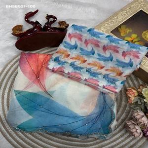 Nuevo conjunto de sari y blusa de seda Tebby de diseño elegante con estampado y trabajo manual Cutdana, proveedor de India Saree Love - Product Image 1