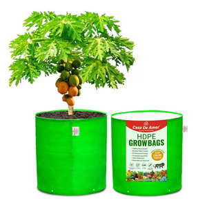Casa De Amor - Bolsa de Cultivo Verde de HDPE de 12x12 Pulgadas (260 GSM) para Jardinería en Terraza, Vegetales y Flores - Macetas Reutilizables para Jardín - Product Image 2