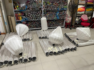 Silk Lanterns Hoi An Style Bamboo Silk Lanterns Hanging Decor For Garden Wedding Vietnam Silk Lanterns - Product Image 3