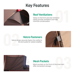 CAMPTOWN ACE DOME SP <b>TENT</b> DOME <b>TENT</b> FAMILY <b>TENT</b> BACKPACKING <b>TENT</b> <b>TENT</b> FOR LEISURE OUTDOOR FESTIVAL ALU <b>TENT</b> NORMAL <b>TENT</b> - Product Image 5