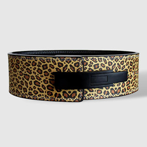 Leopard Print Leather Weightlifting Belts Adjustable Buckle Closure Breathable Unisex for Strength <b>Training</b> and <b>Weight</b> Lifting - Product Image 3