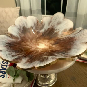 <b>Resin</b> fruit serving bowl <b>epoxy</b> handmade decorative bowl glossy finish modern home decor centerpiece stylish gift item - Product Image 1