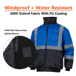 Chaqueta de Trabajo Econex para Hombre, de Alta Visibilidad, Reflectante, de Poliéster, con Cierre Frontal, Franjas de Seguridad, Certificación CE, Detección de Agujas - Product Image 2