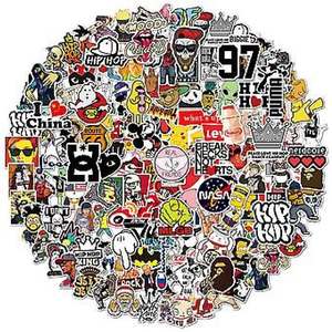 Venta al por Mayor de 100 Piezas de Pegatinas de Vinilo Personalizadas con Dibujos Animados para Niños |   Vinilo Decorativo de Pared de PVC de Alta Calidad, Resistente al Agua y a los Rayos UV, con Acabado Brillante y Corte a Troquel - Product Image 3