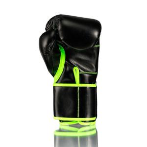Guantes de Boxeo Fly de Piel Sintética PU, Color Negro con Verde Neón, Personalizados, para Entrenamiento de Boxeo, Gran Venta - Product Image 2