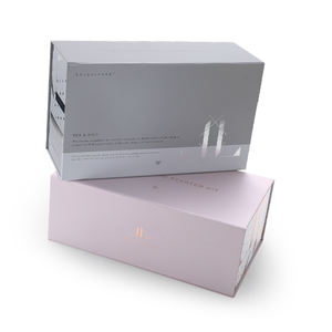 Haute qualité Logo personnalisé Rectangle papier magnétique boîte gris cosmétique Mailer cadeau UV avantage feuille gaufrage pour maquillage imprimé - Product Image 3