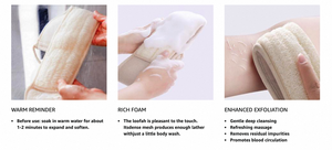 Esponja exfoliante natural de lufa con mango largo para espalda, baño y ducha, para eliminar la piel muerta, origen Vietnam - Product Image 4