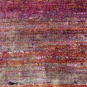 Modern Hand-Knotted Gabbeh Style Textured <b>Wool</b> Area Rug Rich Terracotta <b>Red</b> & Copper Abrash with Fringes Low Pile - Product Image 2