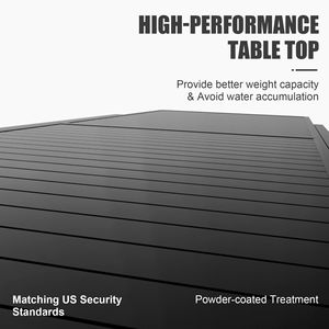 Adjustable Aluminum Patio <b>Dining</b> <b>Table</b> 35\" 71\" <b>Extendable</b> for Indoor <b>Outdoor</b> Use E-Coating 4-6 Person Garden <b>Dining</b> - Product Image 6