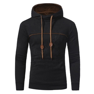 OEM Plain Pullover Hoodies Casual 100% Cotton Fleece Thick Long Sleeves Hoodies Stylish Pullover Hoodies pour hommes - Product Image 5
