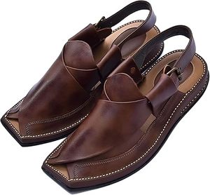 Calzado Deportivo Peshawar Chappal de Moda, Impermeable, Transpirable, de Alta Calidad, en PVC y Cuero Genuino, Duradero - Product Image 1