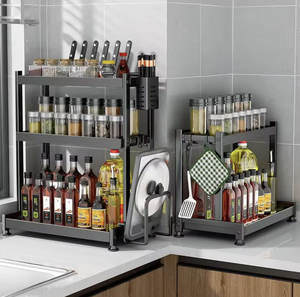Estante de Cocina de Acero al Carbono de 3 Niveles, Organizador de Condimentos, Soporte para Encimera, Fabricación OEM/ODM en Vietnam - Product Image 4