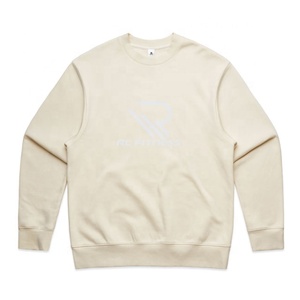 เสื้อสเวตเชิ้ตคอกลมผ้าฝ้ายเฟรนช์เทอร์รี่สีเบจ พิมพ์ลายตามสั่ง เสื้อฮู้ดดี้คอกลมเนื้อหนา - Product Image 1