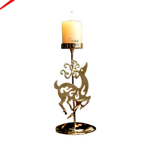 Porte-bougie en aluminium haut de gamme avec des accents décoratifs élégants et anciens de qualité supérieure pour centre de table de mariage par Global Products - Product Image 5